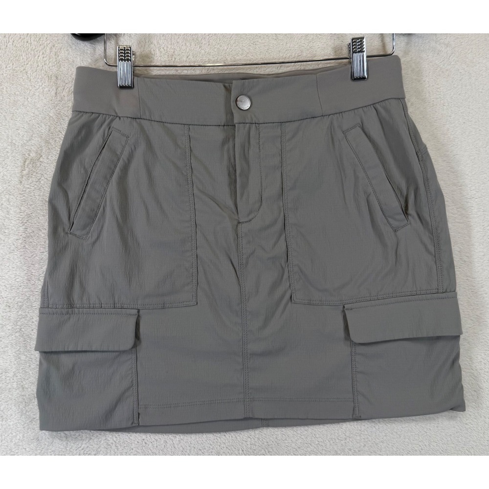 Athleta Headlands Cargo‎ Skort Gray Hiking Travel Skirt with Liner Womens 4